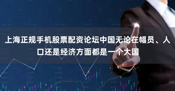 上海正规手机股票配资论坛中国无论在幅员、人口还是经济方面都是一个大国