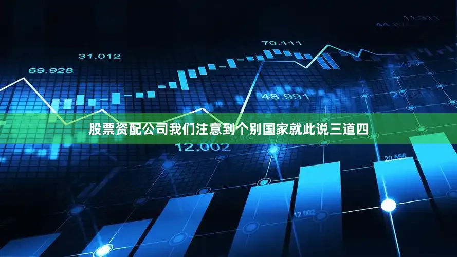 股票资配公司我们注意到个别国家就此说三道四